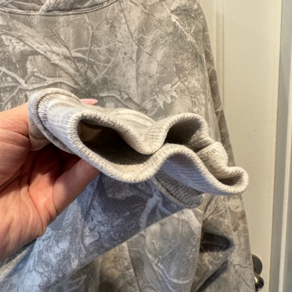 Mens Abercrombie & Fitch Soft Essentials Grey White Camo Hoodie Size L - Picture 4 of 13